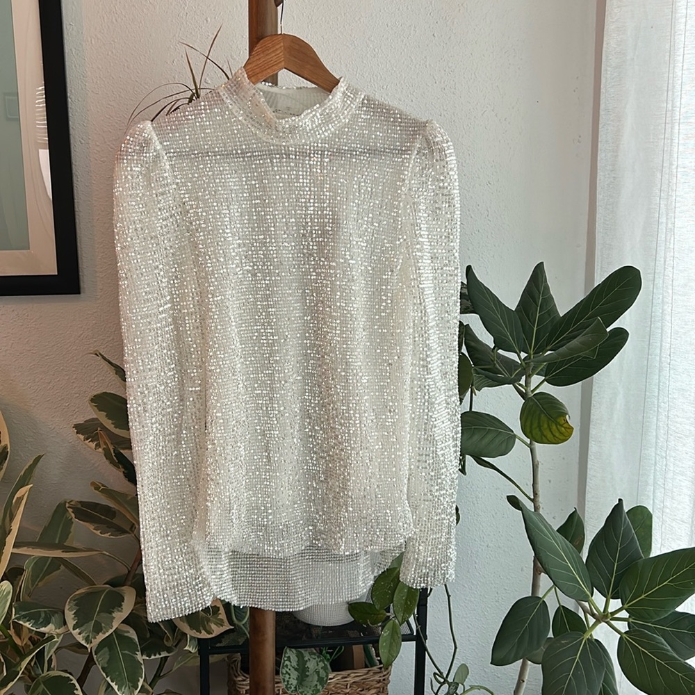 Sequin Long Sleeve Top